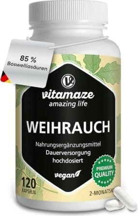 Vitamaze Weihrauch 900mg hochdosiert Kapseln, 120 Stück