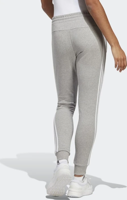 adidas Essentials 3-Streifen French Terry Cuffed Trainingshose lang medium grey heather/white (Damen)