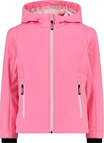 CMP Softshell Melange Fix Hood Funktionsjacke pink fluo/bianco (Junior)