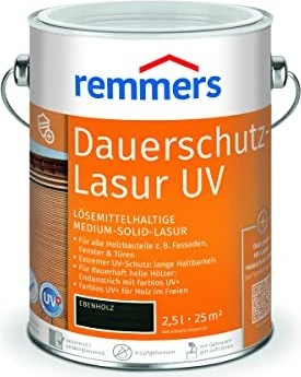 Remmers UV Dauerschutz-Lasur ebenholz, 2.5l