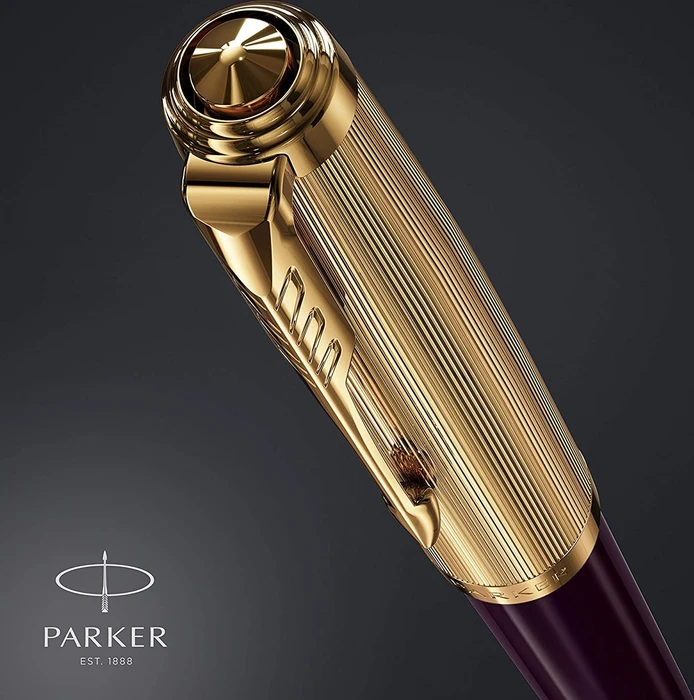 Parker 51 plum resin/gold trim, rechte Hand, mittel, Geschenkbox