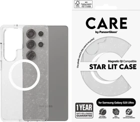 PanzerGlass Care Flagship Case Urban Combat Star Lit Magnetic Qi für Samsung Galaxy S25 Ultra transparent/weiß