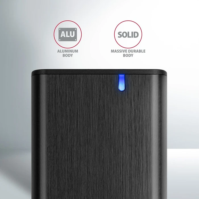Axagon M.2 Festplattengehäuse, schwarz, M.2 PCIe/SATA, USB-C 3.1