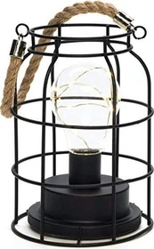 Konstsmide Metalllaterne rund 18cm schwarz LED 9x warmweiß