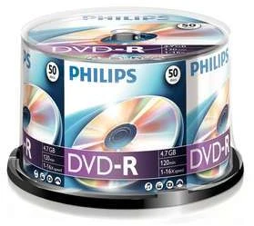 Philips DVD-R 4.7GB, 50er Pack (DM4S6B50F)