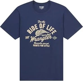 Wrangler Americana T-Shirt kurzarm navy (Herren)