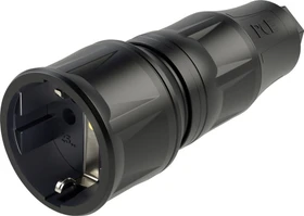 PCE Schutzkontaktkupplung nat IP20 schwarz Serie TopTaurus2