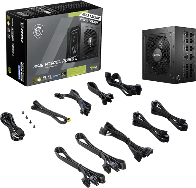 MSI MAG A750GL PCIE5 II 750W, ATX 3.1