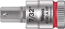 Wera 8740 A HF Zyklop Innensechskant Steckschlüssel 1/4" zöllig, 7/32"x28mm