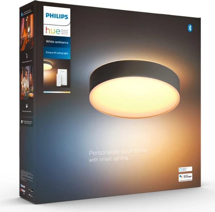 Philips Hue White Ambiance Enrave M Deckenleuchte schwarz