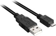 Sharkoon Adapterkabel USB 2.0, USB-A [Stecker] auf USB Micro-B [Stecker], 0.5m