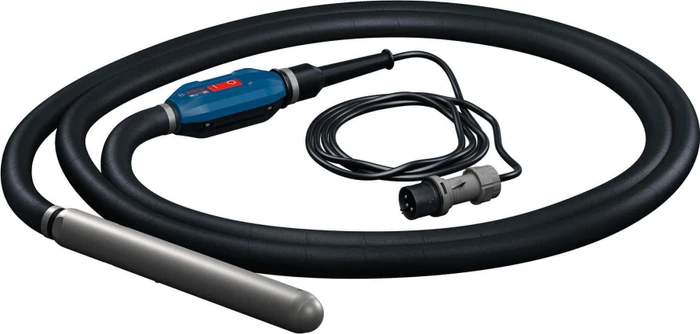 PRO GDI50-500 Betonrüttler, Verdichter schwarz/blau, 50 mm Rüttelkopf