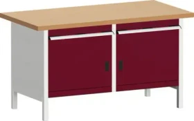 Bott Cubio Werkbank 150x84x75cm rot