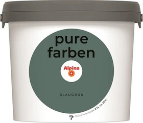Alpina Farben Pure Farben Wandfarbe blaugrün innen blau, 2.5l