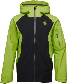 Black Diamond Recon LT Stretch Shell Skijacke black/lime green (Herren)