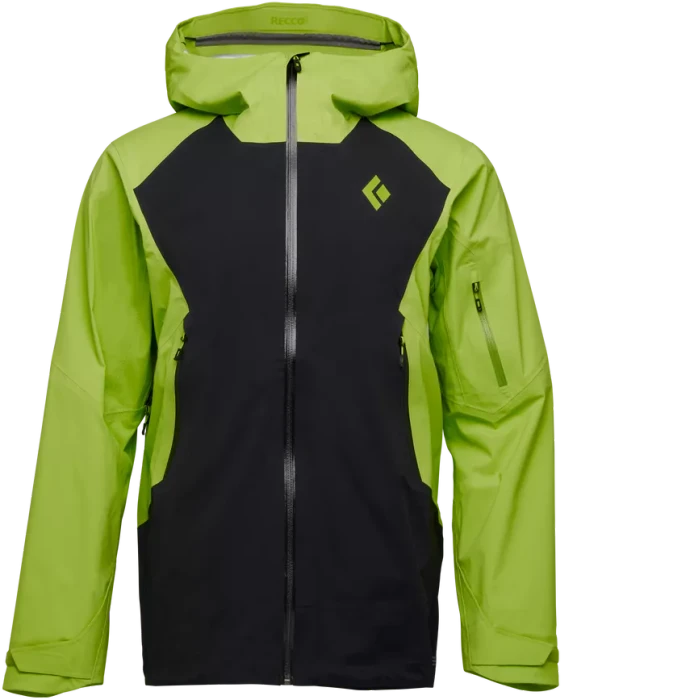 Black Diamond Recon LT Stretch Shell Skijacke black/lime green (Herren)