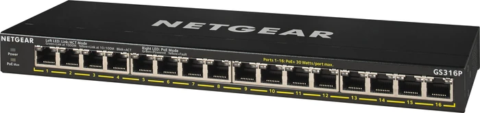Netgear SOHO GS300 Desktop Gigabit Switch, 16x RJ-45, 115W PoE+
