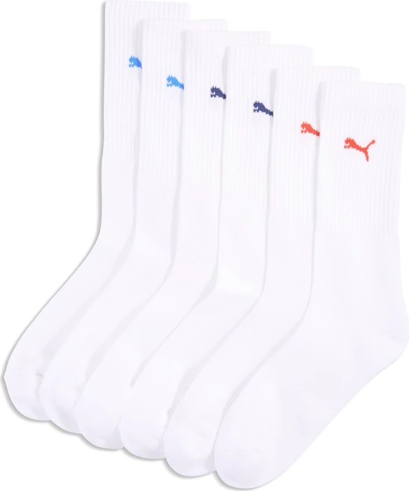 Puma Crew Socken white / various logo colors, 3 Paare (Herren)