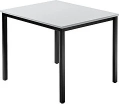 Hammerbacher Meeting D-Serie DQ08/5/D Konferenztisch 80x80cm grau/schwarz
