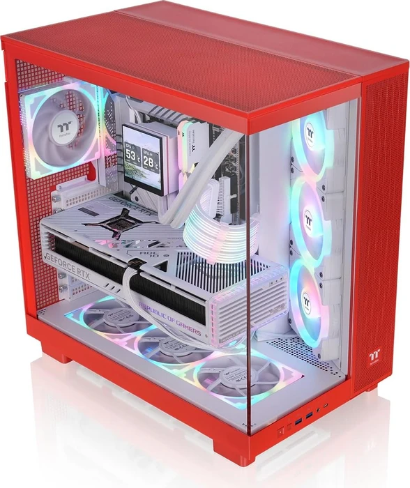 Thermaltake View 380 XL TG ARGB Flaming Orange, orange, Glasfenster