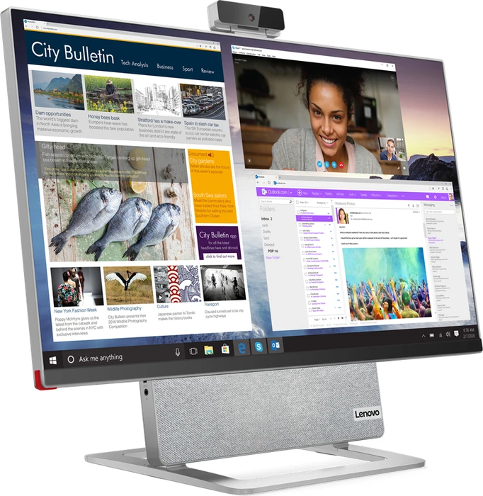 Lenovo Yoga AiO 7 27ACH6, Cloud Grey, Ryzen 7 5800H, 16GB RAM, 1TB SSD, DE