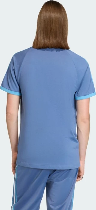adidas 3-Streifen T-Shirt kurzarm crew blue/light blue/white (Herren)