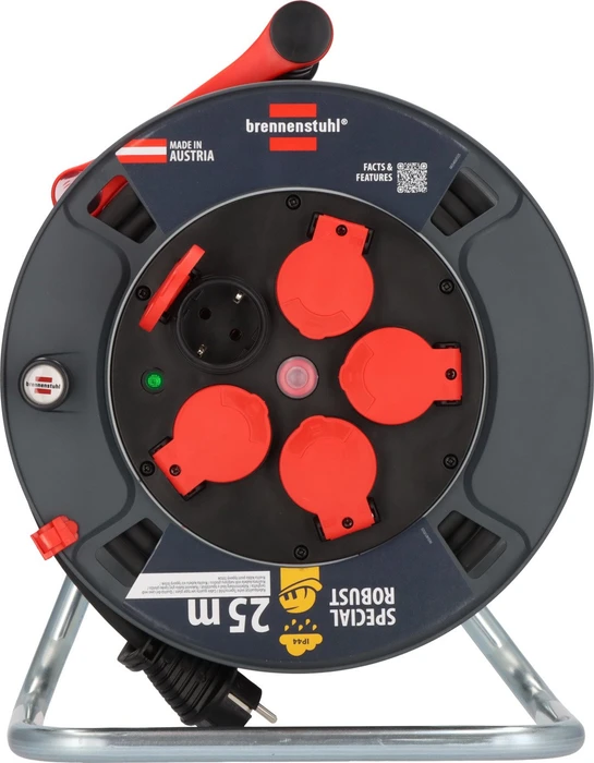 Brennenstuhl Professional ST 300 Kabeltrommel, Schuko auf 5x Schuko, 25m, IP44, H07RN-F 3G2,5