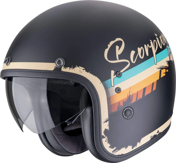 Scorpion Belfast Evo Adonis matt schwarz/beige/orange/türkis