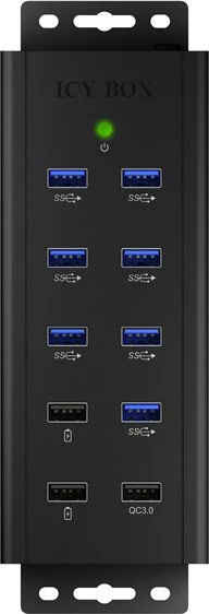 RaidSonic Icy Box IB-HUB1703-QC3 USB-Hub, 7x USB-A 3.0, USB-B 3.0 [Buchse]