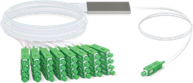 Ubiquiti UFiber LWL Simplex Kabel PLC Splitter, 1x SC-APC Stecker/32x SC-APC Stecker, 4m, weiß