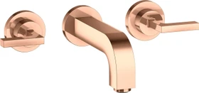 Hansgrohe Axor Citterio 3-Loch Waschbeckenarmatur mit Hebelgriffen 162mm polished red gold