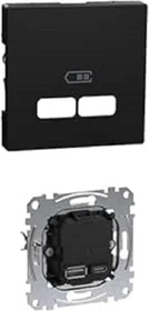 Merten USB Ladestation-Einsatz Typ A+C mit Power-Delivery-Technologie und 45W Ladeleistung Bundle