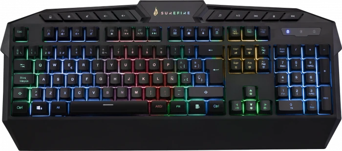 Verbatim SureFire KingPin RGB Gaming Keyboard, LEDs RGB, schwarz, USB, ES