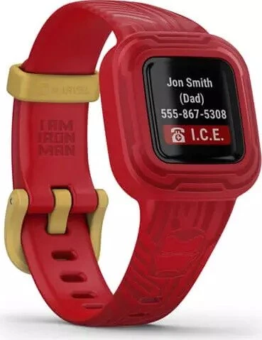 Garmin vivofit jr. 3 Marvel Iron Man Aktivitäts-Tracker rot