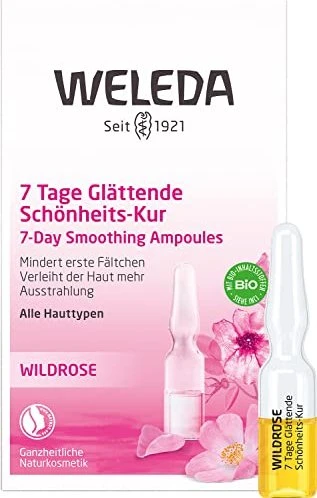Weleda Wildrose 7 Tage Glättende Schönheits-Kur Ampullen, 7 Stück