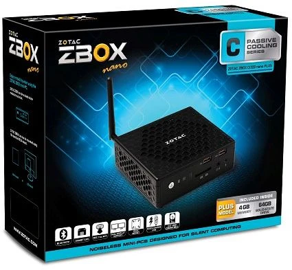 Zotac ZBOX CI320 nano Plus, Celeron N2930, 4GB RAM, 64GB SSD