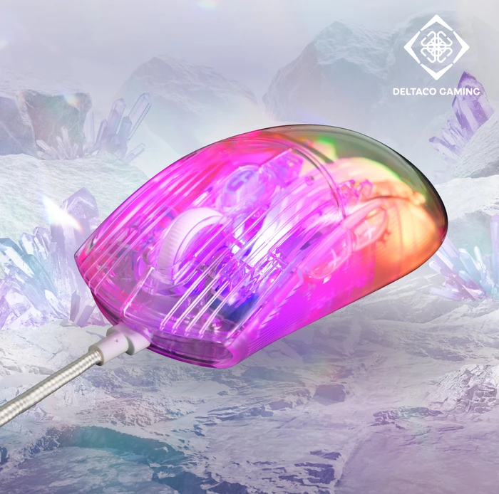 Deltaco DM330 RGB Gaming Mouse transparent, USB