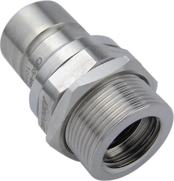 Koolance QD3 Schnellverschluss für Gehäusemontage G1/4" silber