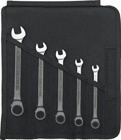 Stahlwille OPEN-RATCH 17a/5 zöllig Schraubenschlüsselsatz inkl. Tasche, 5-tlg.
