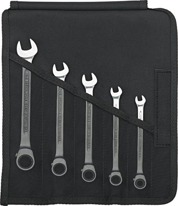 Stahlwille OPEN-RATCH 17a/5 zöllig Schraubenschlüsselsatz inkl. Tasche, 5-tlg.