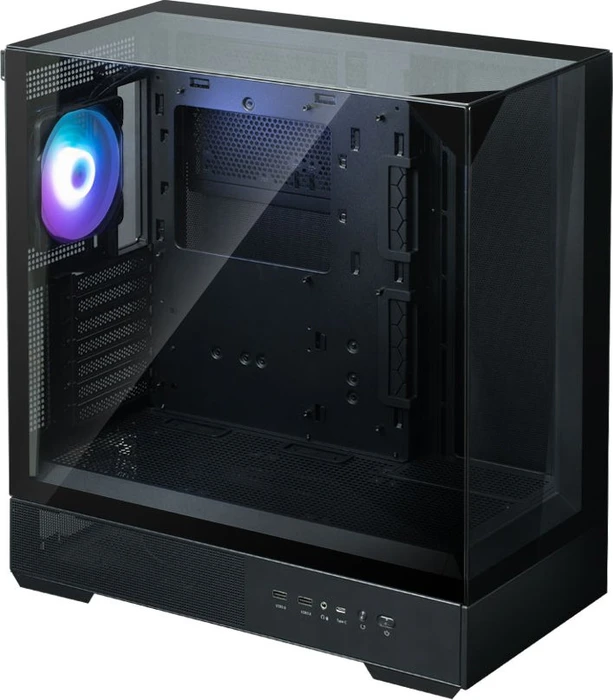 Zalman P40 Prism Black, schwarz, Glasfenster