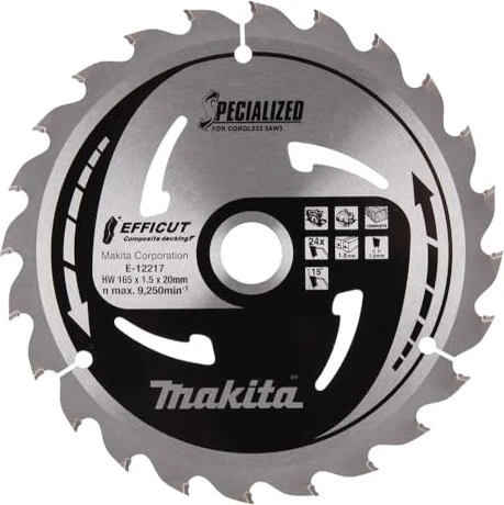 Makita Specialized Efficut Kreissägeblatt 24Z, 165x1x20mm, 1 Stück