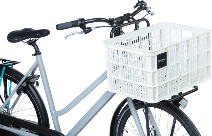 Basil Crate L Fahrradkorb bright white