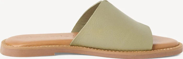 Tamaris Lederpantolette grün (Damen)