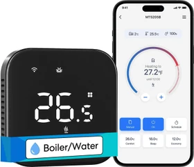 Meross MTS205B Smart Wi-Fi Thermostat mit Display, schwarz