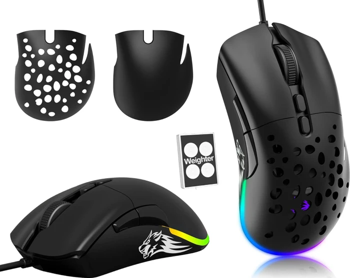 Ziyou Lang D19 RGB Gaming Mouse schwarz, USB