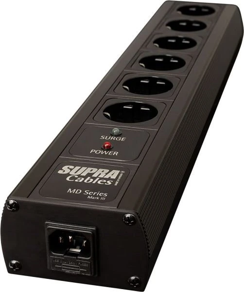 Supra Cables LoRad MD06-EU/SP MK3.1 mit Überspannungsschutz und Netzfilter, 6-fach, schwarz
