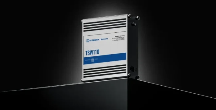 Teltonika TSW Industrial Gigabit Switch, 5x RJ-45, PoE PD