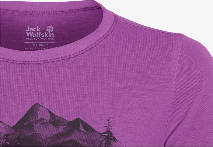 Jack Wolfskin Hiking Graphic Funktionsshirt kurzarm freesia (Junior)