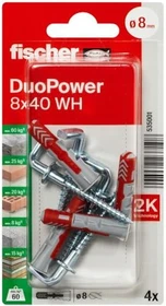 fischer DuoPower 8x40 WH K Schrauben/Dübel-Sortiment, 4 Stück